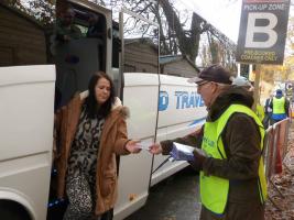 Greeting Visitors to the Christmas Market