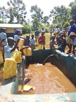 Water flows from the new Well