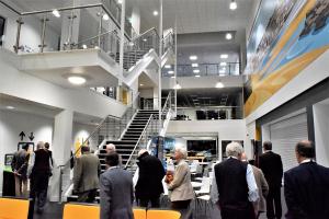 Coventry Uni entrance atrium. Fascinating! Learnt about the array of courses, geared to the needs of the Scarborough area and local employers; and new ways of educating to degree standard. 