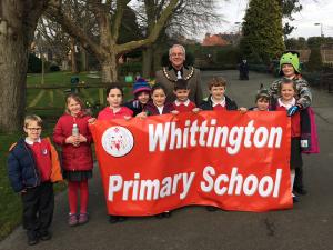 Whittington Rotakids with the Town Mayor Cllr Peter Cherrington