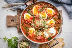 Delicious home-made meal - vegetarian options available