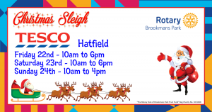 Santa's will be visiting Tesco Hatfield