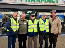 A small section of our team L to R Barry Clark, Mukesh Patel (main organiser), Peter Oughton, David Kell and Robert Addleman