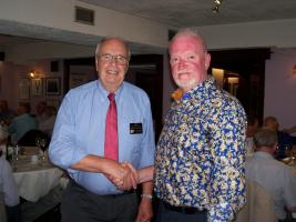 District Governor Elect Eric Cowcill with Club President Geoff McCann