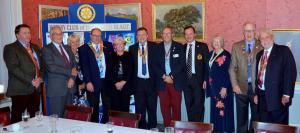 The Presidents from the Bradford 10 Group with District Governor Nigel Arthurs