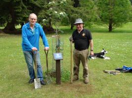 President Jim McConnell with Vice President Chris Dowse (plus Dougie).