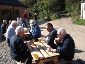 Enjoying some excellent Arran Beer