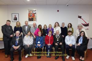 Charity cheque presentation evening