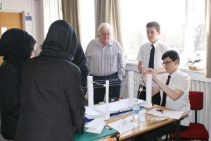 Bob Davenport helps out students from Ellesmere Park School