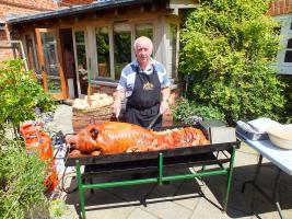 Hog Roast at President Chris Whipps Farm at Denton