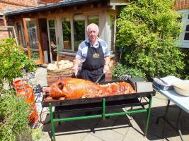 Rotarian Eamon Gaffney serving