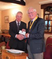 Presentation of £600.00 Cheque