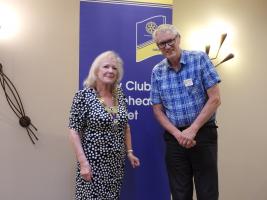 Outgoing President, Colin White, handing over to Incoming President, Angela Murray-Clarke