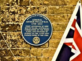 Blue Plaque for  Captain Arthur Phillip RN. Founder of Sydney.