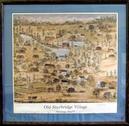 Framed print of Old Sturbridge Village Map gifted to Stourbridge in 2002. 

