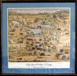 Framed print of Old Sturbridge Village Map gifted to Stourbridge in 2002. 

