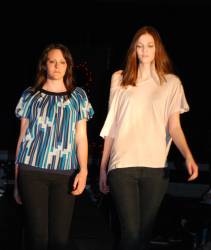 on the catwalk Niamh Henderson and Terri McGlone
