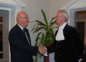 President Jim Milne welcoming the High Sheriff