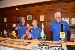 Pulling pints at the 2024 Beer Festival