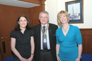 Jenny Renfrew, President Norman Pettigrew and Grace McKelvie