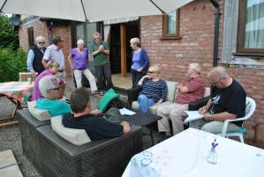 Frugal lunch at David and Heather Barwick's home