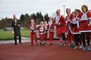 Rotary Club of Rugby Santa Fun Run December 2013