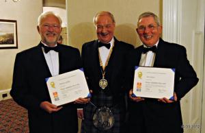 The Charter Dinner saw two Paul Harris Fellowships bestowed upon club members