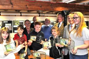 Prizewinners with judges, President John Mansfield and District 1080 President Derek Rothwell