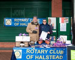Vincent & Alison on the Rotary Purple 4 Polio stall