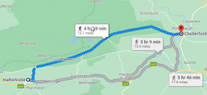 Day 4, Friday 13th May, Haltwhistle to Collerford - 15 miles