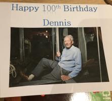Dennis's Birthday card from the Queen