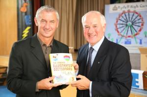 Local celebrity footballer Ian Rush together with Martin Middleton from the Rotary Club of Heswall