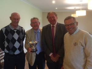 Bob Theckston, David Landy, Alan Barber and John Bambery - the victorious golf team from Southport Links.
