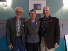 Donald together with his wife, Janet Lowe and Robin Rippin, who arranged their visit to us.