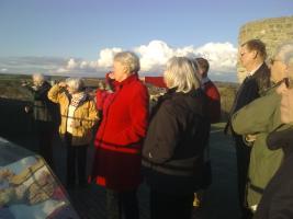 The Club looks out from the top of Dorchester Keep