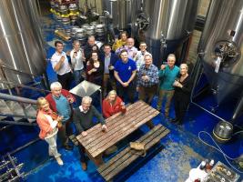 Members, partners and friends of Leatherhead Rotary Club during their visit to Dorking Brewery in Capel on Wednesday 10th October 2018.