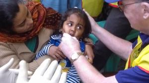 President Bob with the End Polio Now team in India