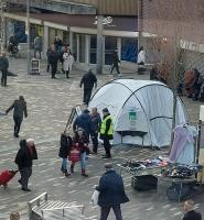 £2400 raised for the Earthquake appeal in Barnsley Town Centre