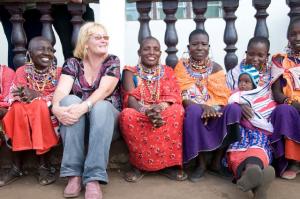 Light of Maasai - Elaine Bannon with members of a womens group.