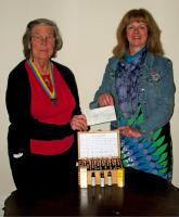 Elaine Anikey with Rotary Club Senior Vice-President, Nancy Clarke