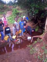 The old way of collecting water - Magaca School