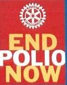 Supporting Rotary's |End Polio Now campaign.