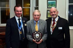 Alan Morrell and President Tony Ashton being presented the Environmental Shield by District Governor Elect Robert Morphet