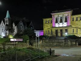 Carnegie Hall lit Purple for Polio Day 