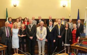 Members of Dun Laoghaire and Otter Valley at the Town Hall