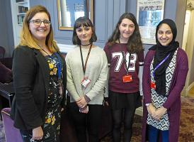 16 March -- Scholarship students from Farnham Sixth Form College spoke at the club lunch about their experiences, studies and ambitions.