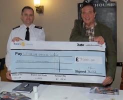 FURTHER CHEQUE FOR £7500 GIVEN TO SUFFOLK FIRE SERVICE