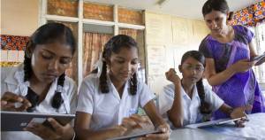 Tablets in use in Fiji.