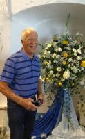 St. Ives Rotary's talented flower arranger.