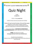 Charity Quiz Night 2014